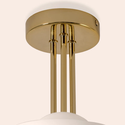 Brass 3 light dome ceiling light - BlissVeranda