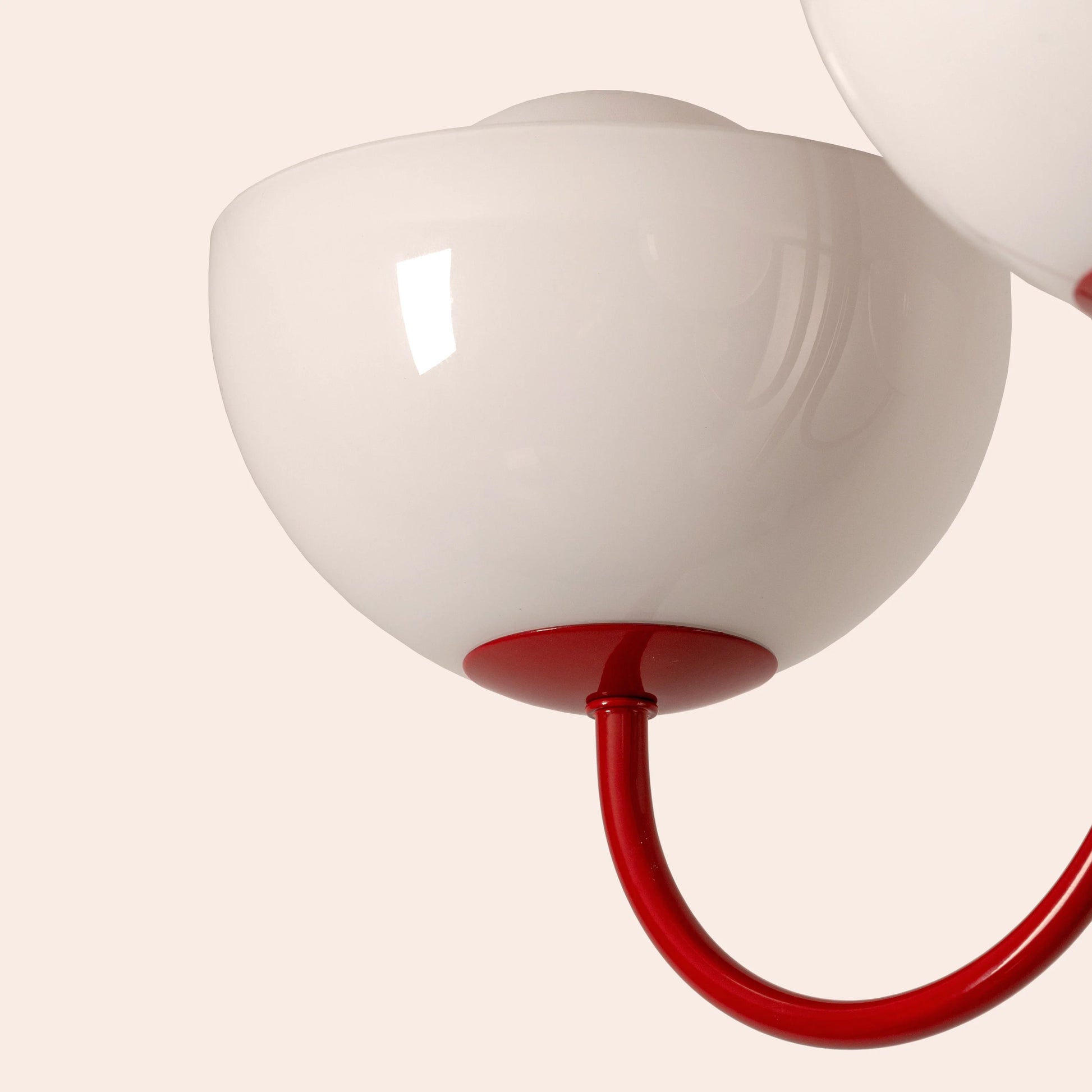 Jam red 3 light dome ceiling light - BlissVeranda