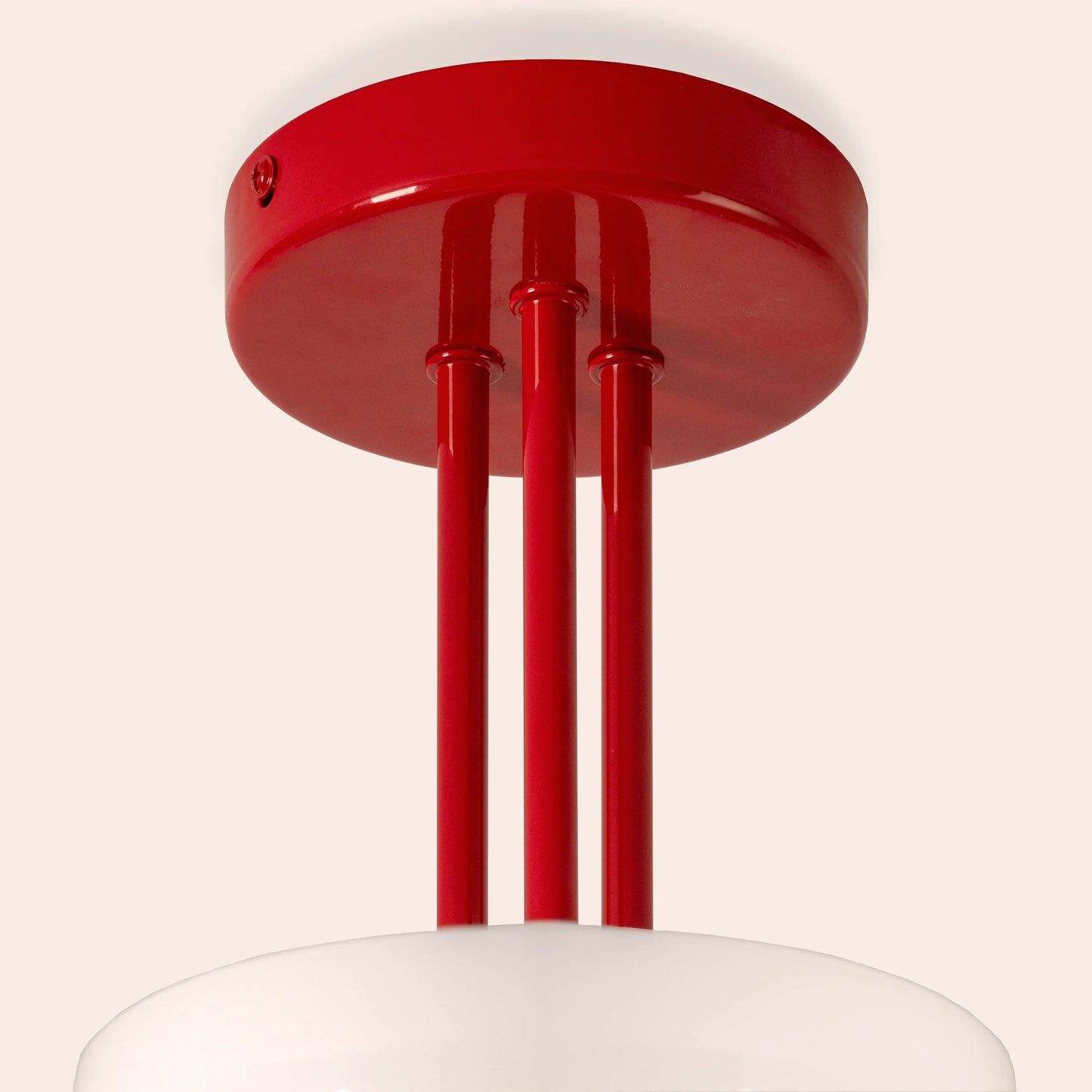 Jam red 3 light dome ceiling light - BlissVeranda