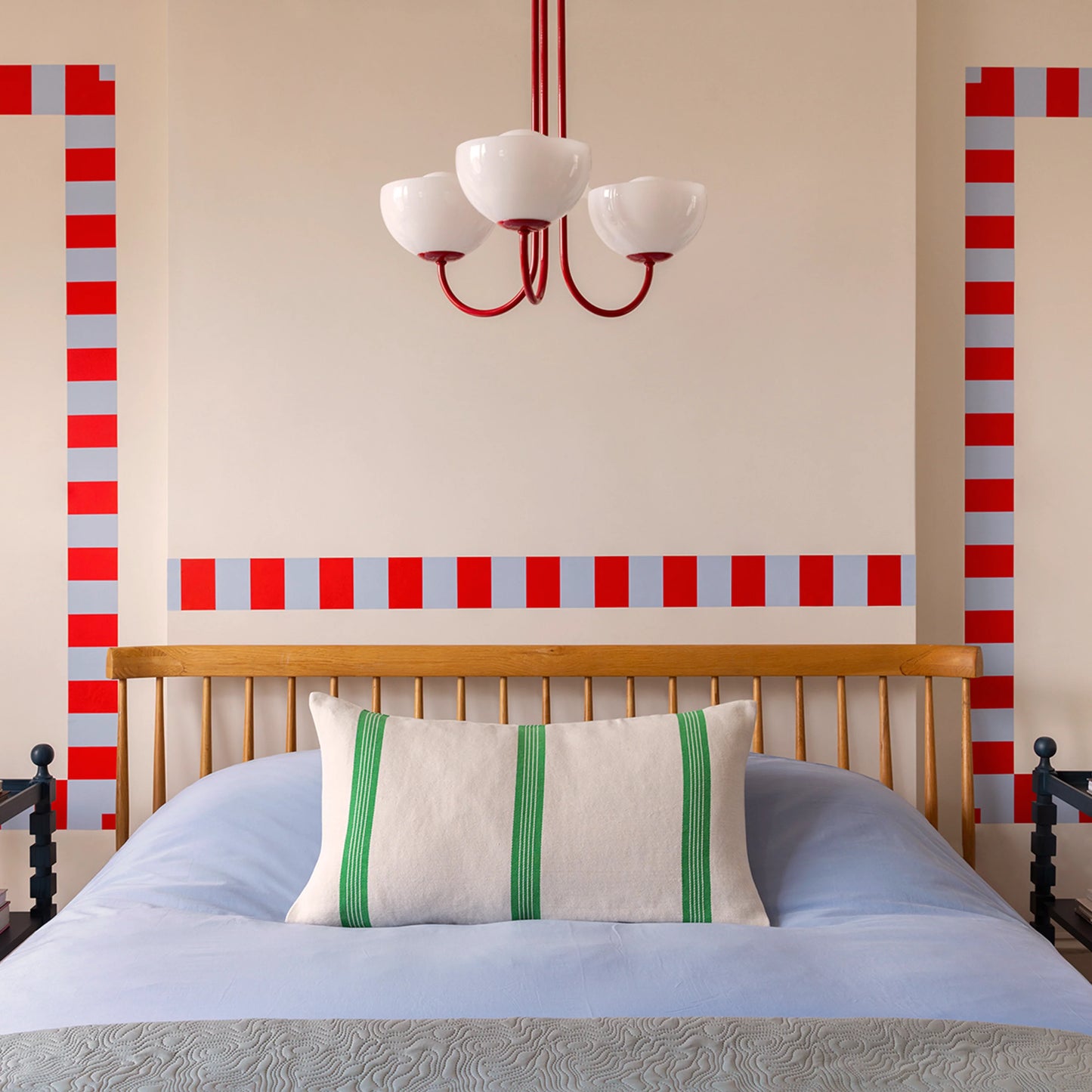 Jam red 3 light dome ceiling light - BlissVeranda