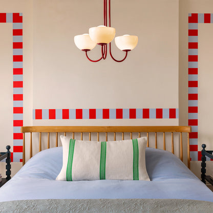 Jam red 3 light dome ceiling light - BlissVeranda