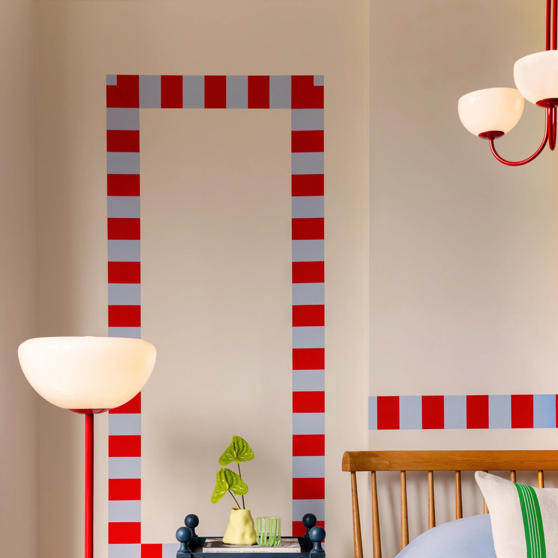Jam red 3 light dome ceiling light - BlissVeranda