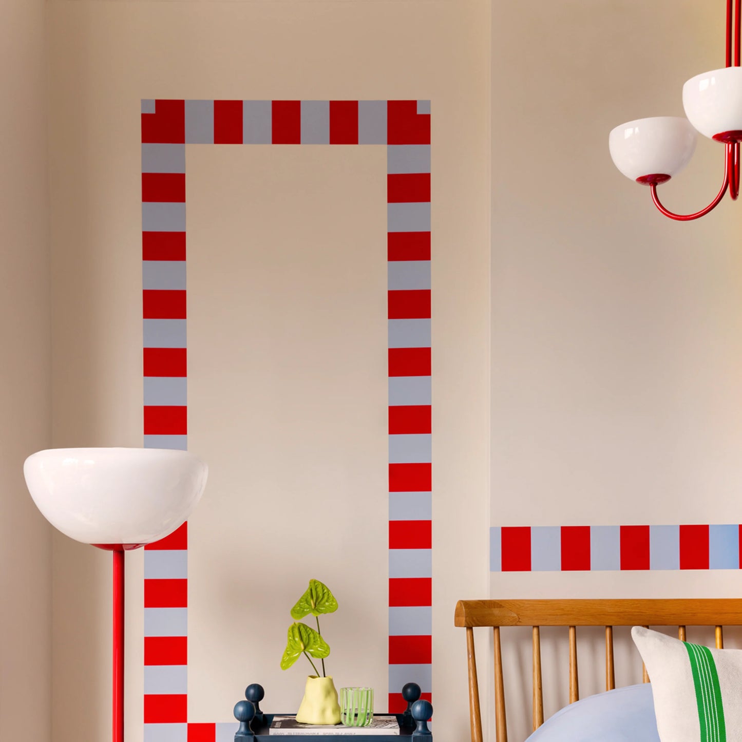 Jam red 3 light dome ceiling light - BlissVeranda