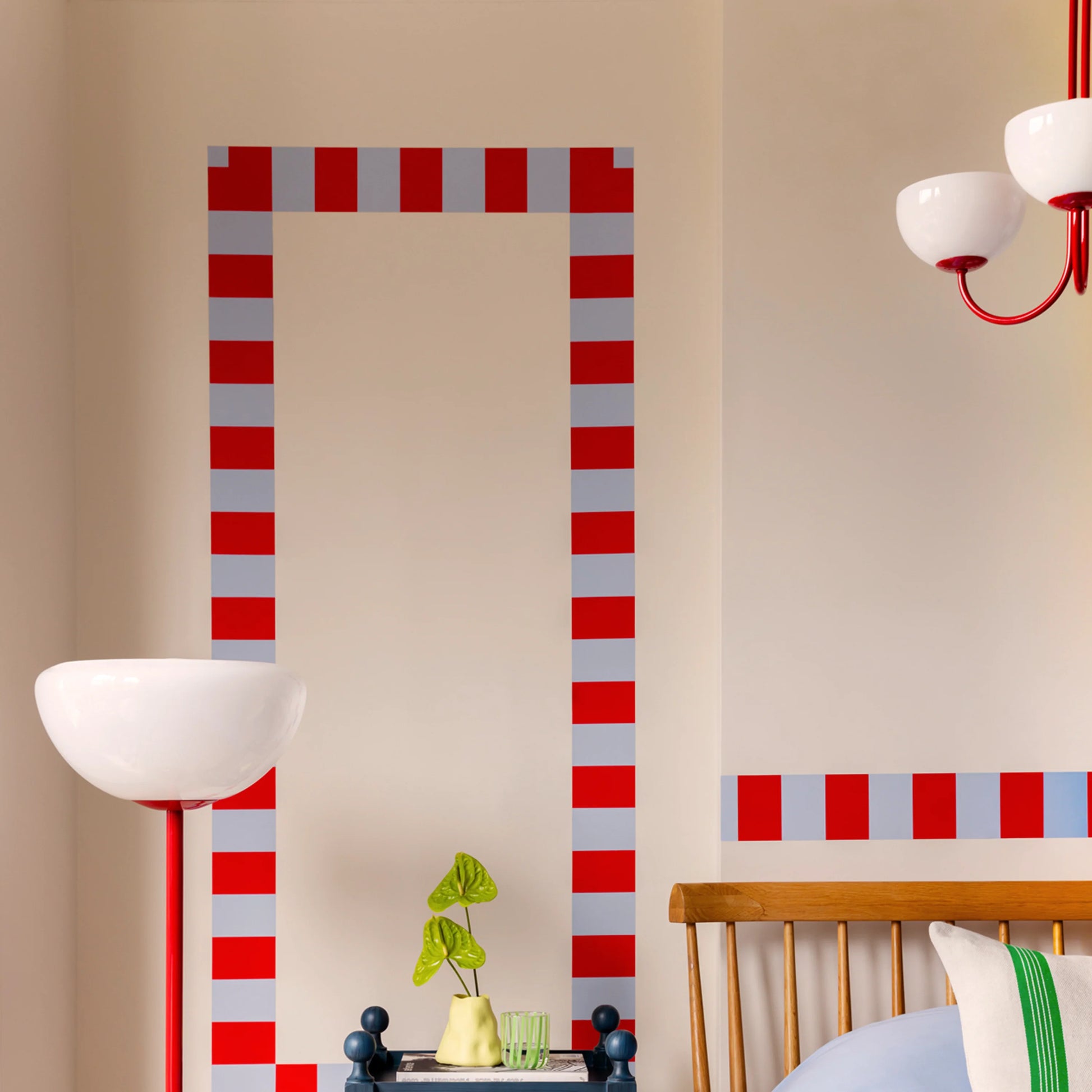 Jam red 3 light dome ceiling light - BlissVeranda