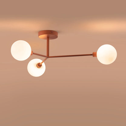 Blossom pink 3 light flush ceiling light - BlissVeranda
