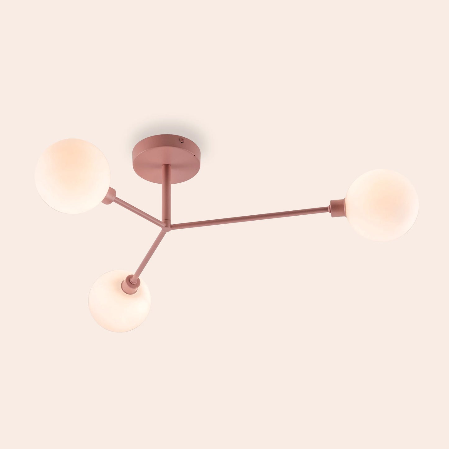 Blossom pink 3 light flush ceiling light - BlissVeranda