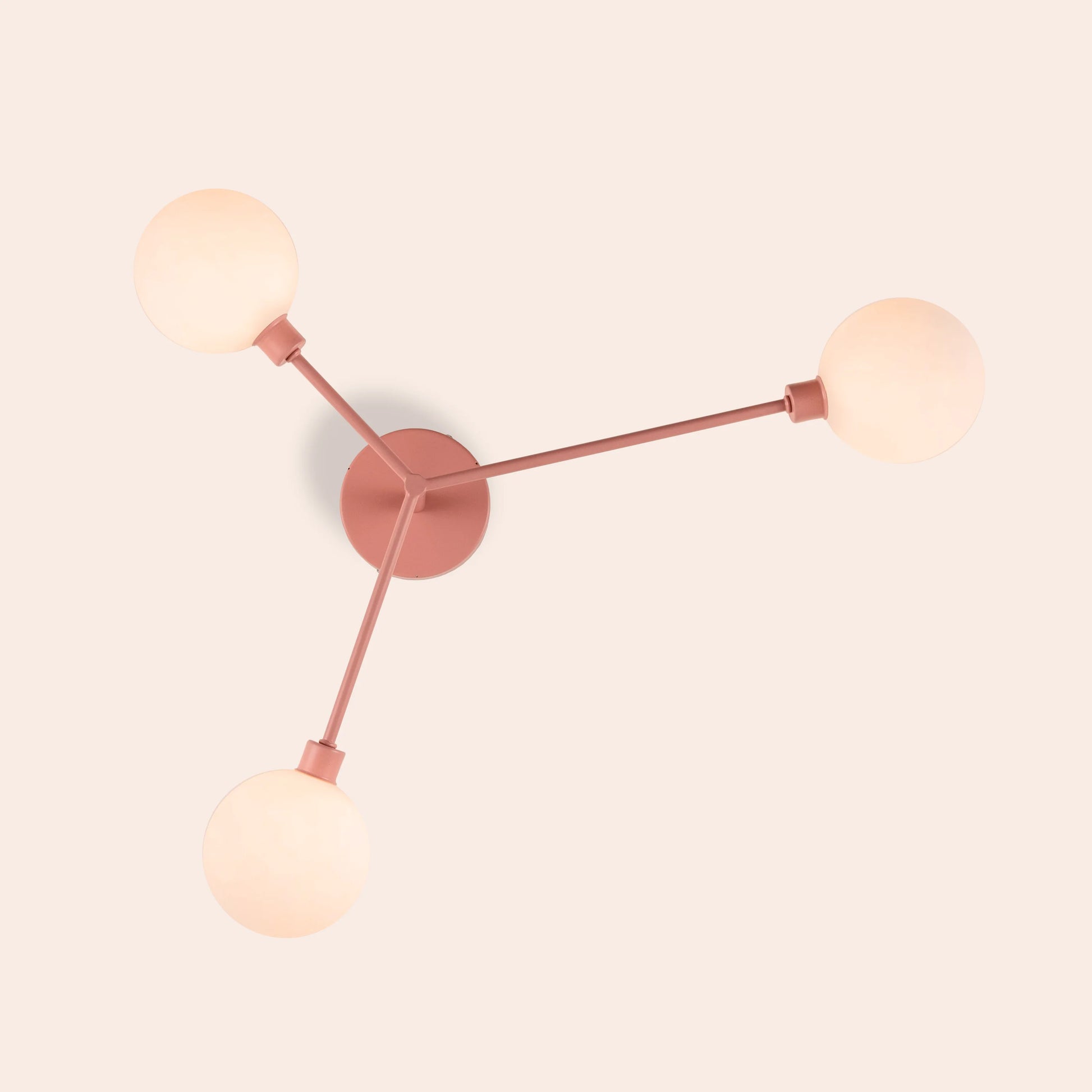 Blossom pink 3 light flush ceiling light - BlissVeranda