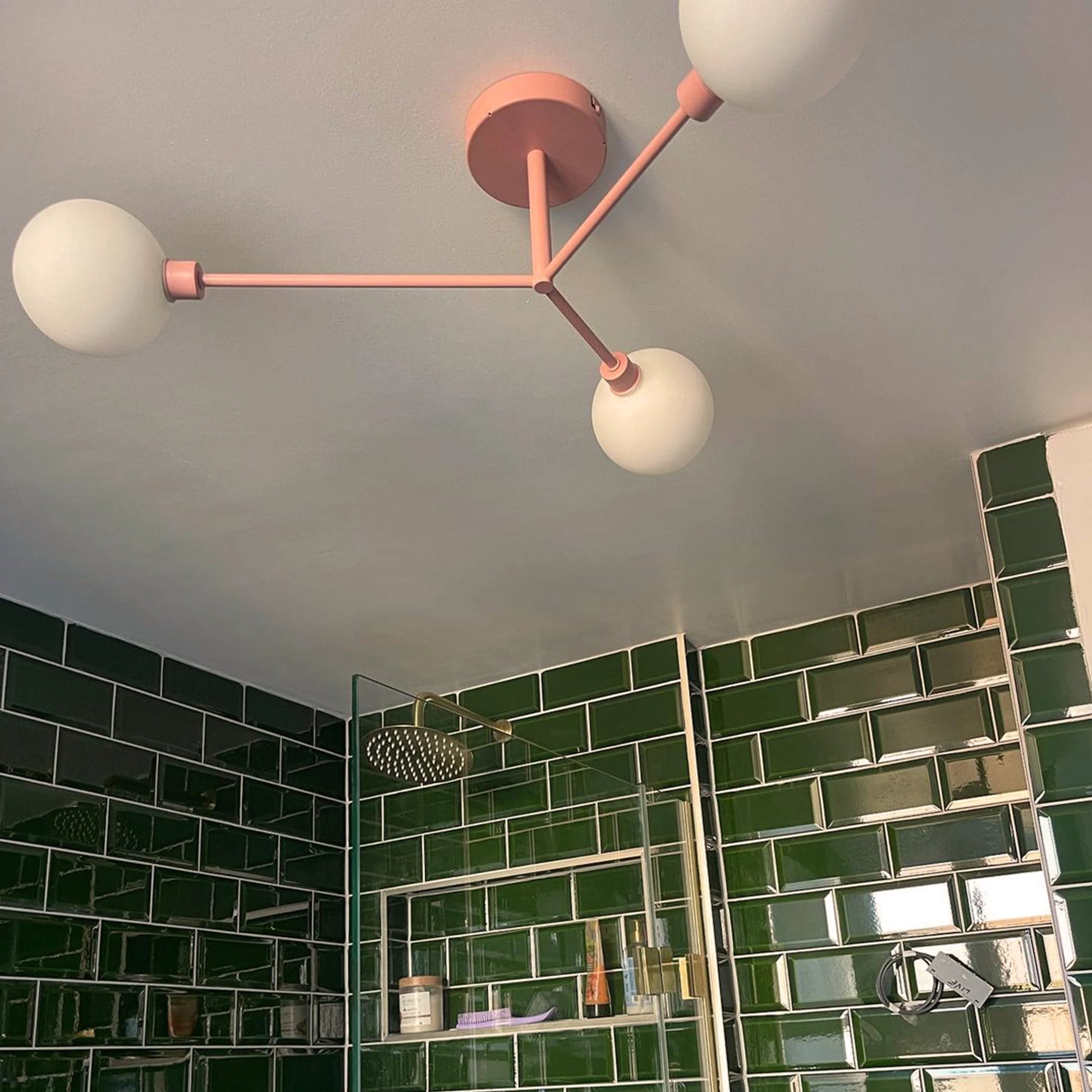 Blossom pink 3 light flush ceiling light - BlissVeranda