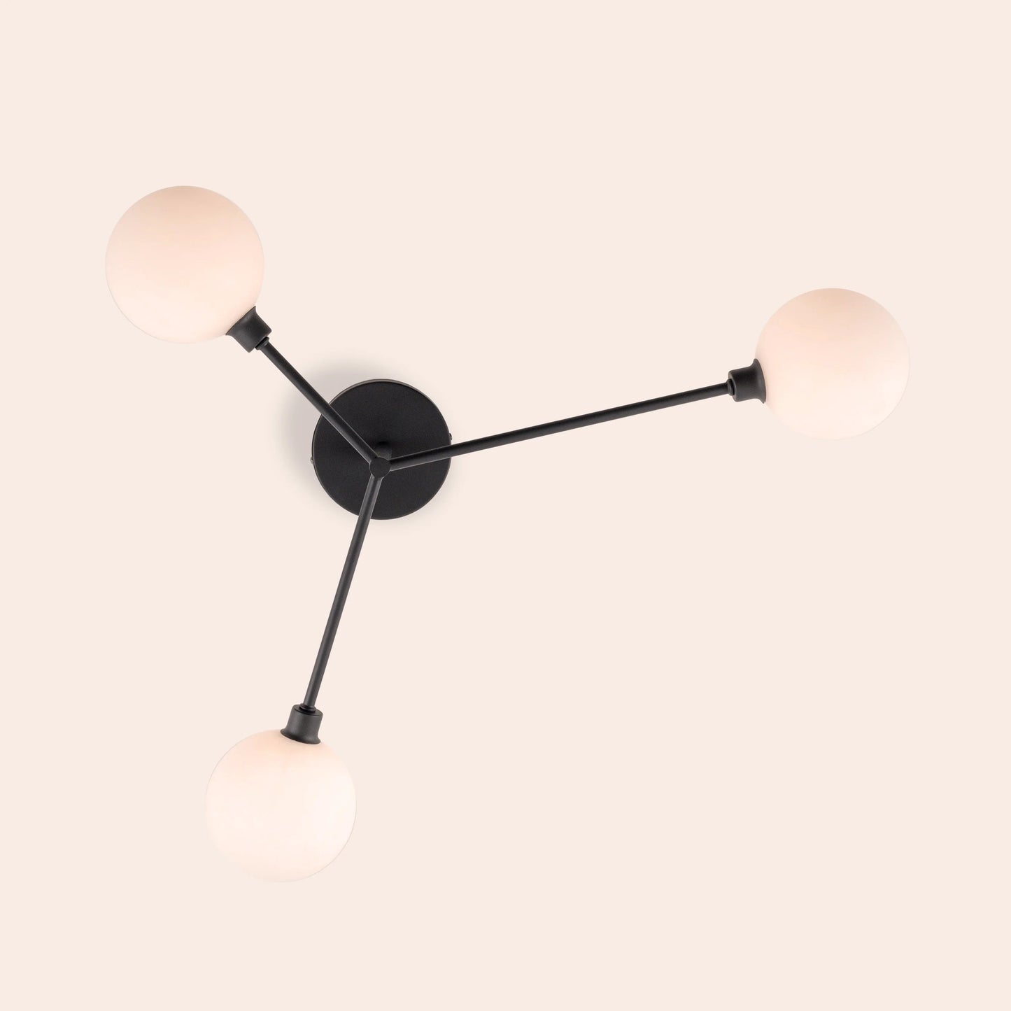 Charcoal grey 3 light flush ceiling light  Flush Ceiling Light BlissVeranda