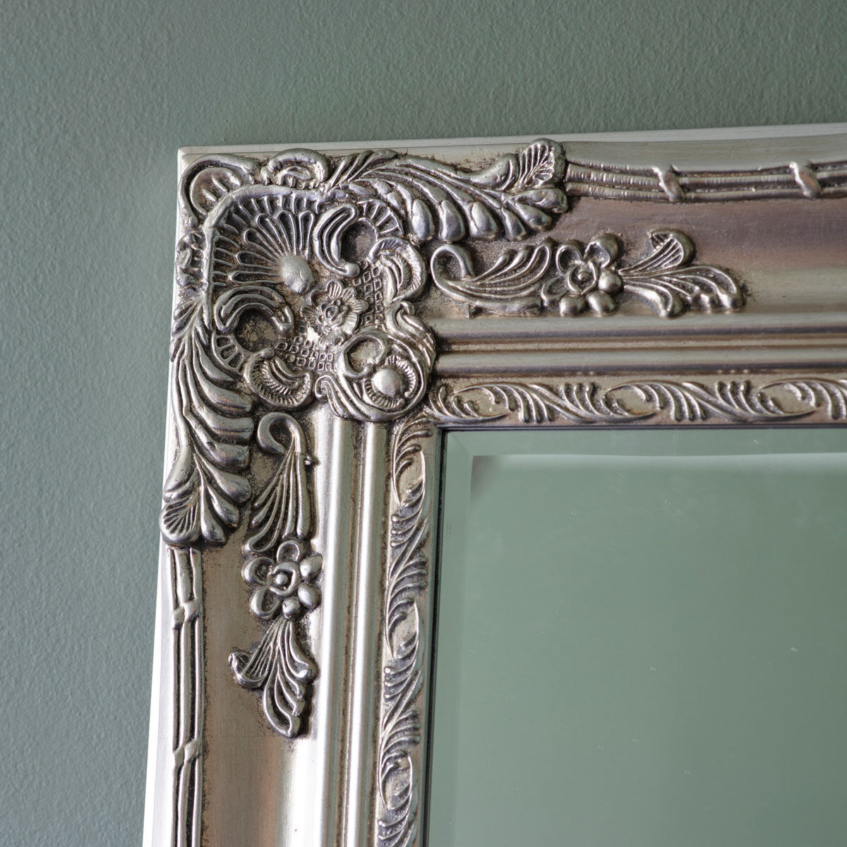 Gallery Hampshire Silver Leaner Mirror, 84 X 170Cm