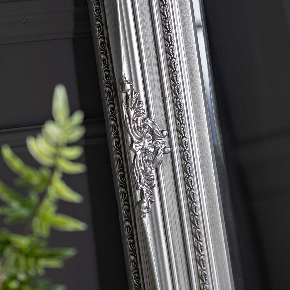 Gallery Hampshire Silver Leaner Mirror, 84 X 170Cm