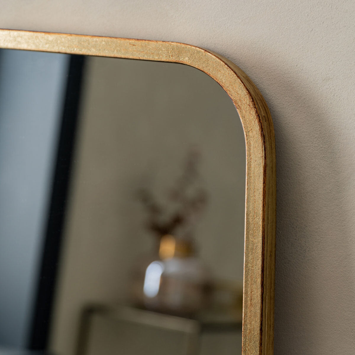 Gallery Kurva Gold Leaner Mirror, 56.5 X 123Cm