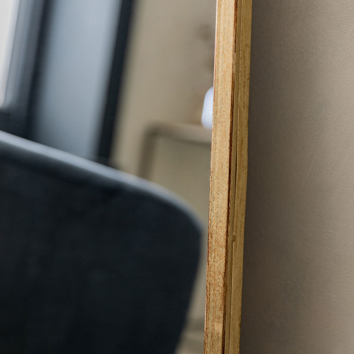 Gallery Kurva Gold Leaner Mirror, 56.5 X 123Cm