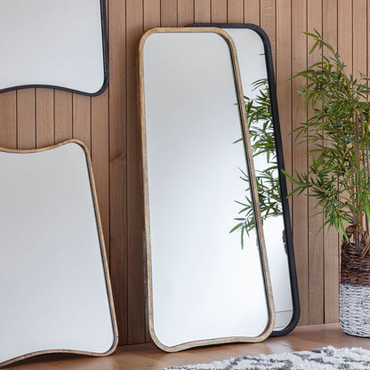 Gallery Kurva Gold Leaner Mirror, 56.5 X 123Cm