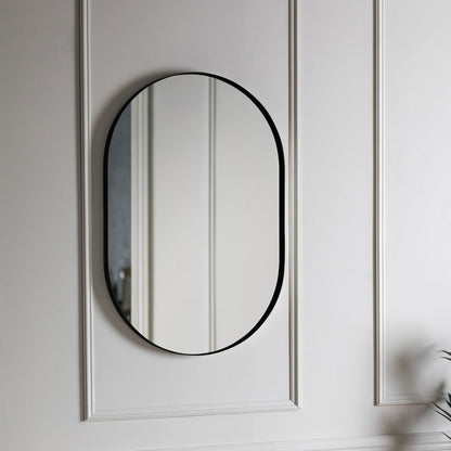 Gallery Hurston Elipse Black Mirror, 60 X 90Cm