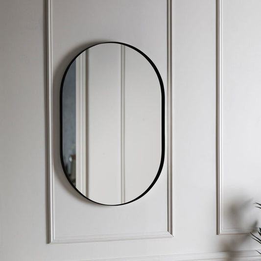 Gallery Hurston Elipse Black Mirror, 60 X 90Cm