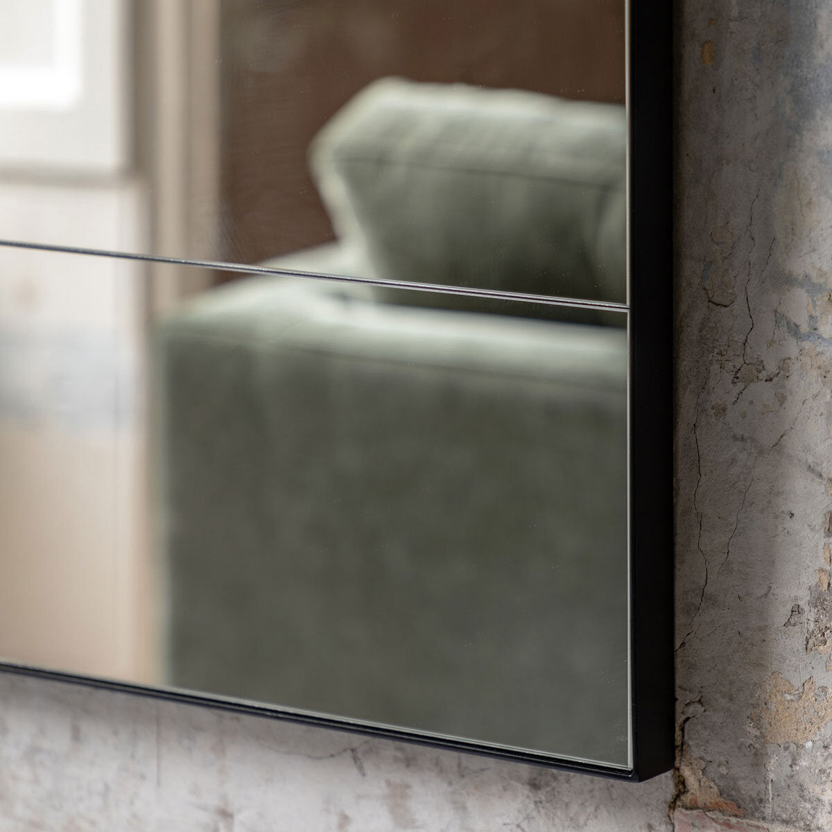 Gallery Broadheath Black Rectangular Mirror, 81 X 122Cm