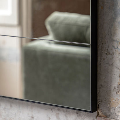 Gallery Broadheath Black Rectangular Mirror, 81 X 122Cm