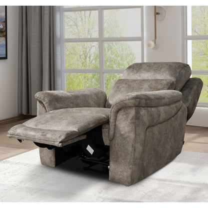 Oscar Grey Fabric Power Reclining Armchair with Power Headrest