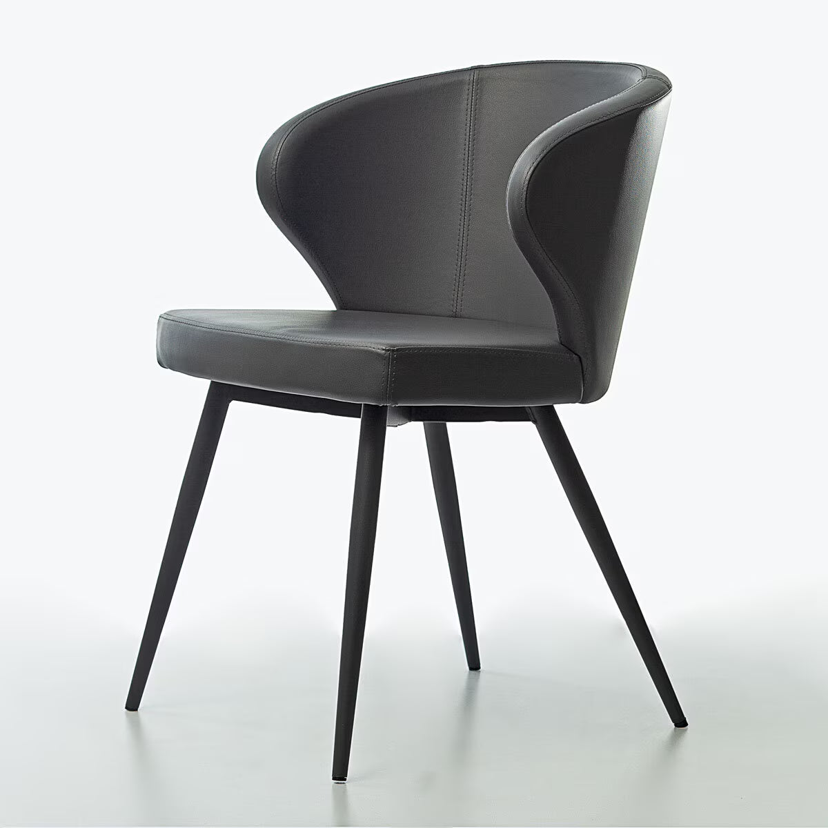 Peressini Doris Grey Faux Leather Dining Chair
