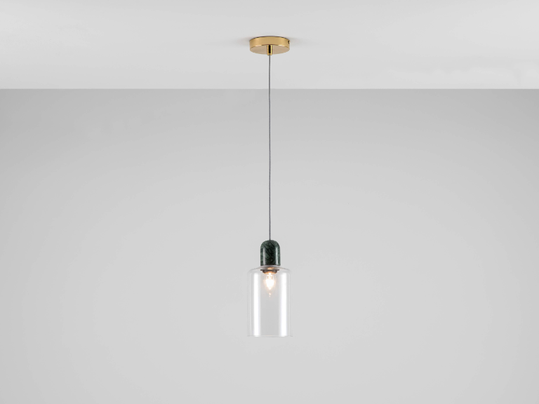 Green marble ceiling pendant fitting - BlissVeranda