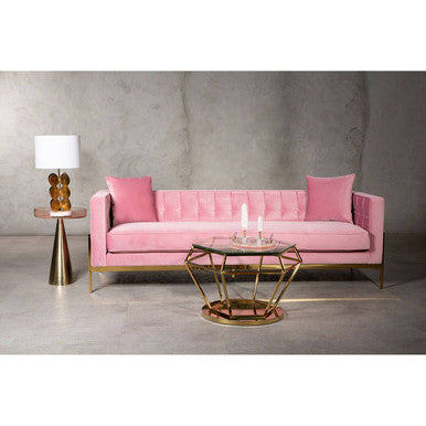 Rena 3 Seat Pink Sofa