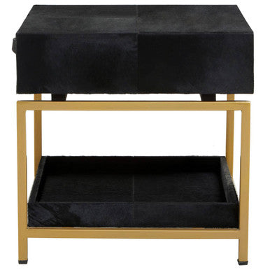 Kensington Townhouse Hair On Hide Bedside Table