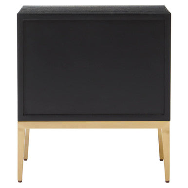 Deruta Two Drawer Grey Shagreen Effect Side Table