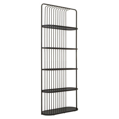 Vogue Five Tier Black Shelf Unit