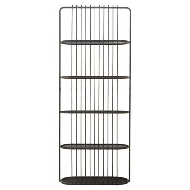 Vogue Five Tier Black Shelf Unit