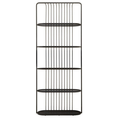 Vogue Five Tier Black Shelf Unit
