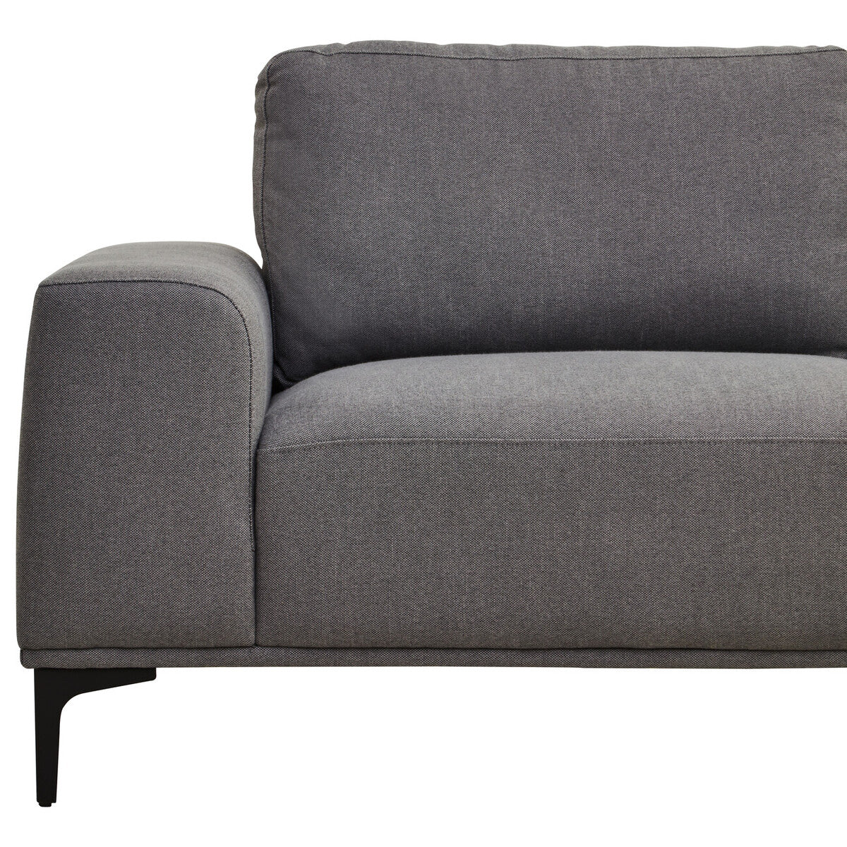 Toulon 3 Seat Grey Fabric Right Chaise Sofa