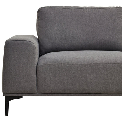 Toulon 3 Seat Grey Fabric Right Chaise Sofa