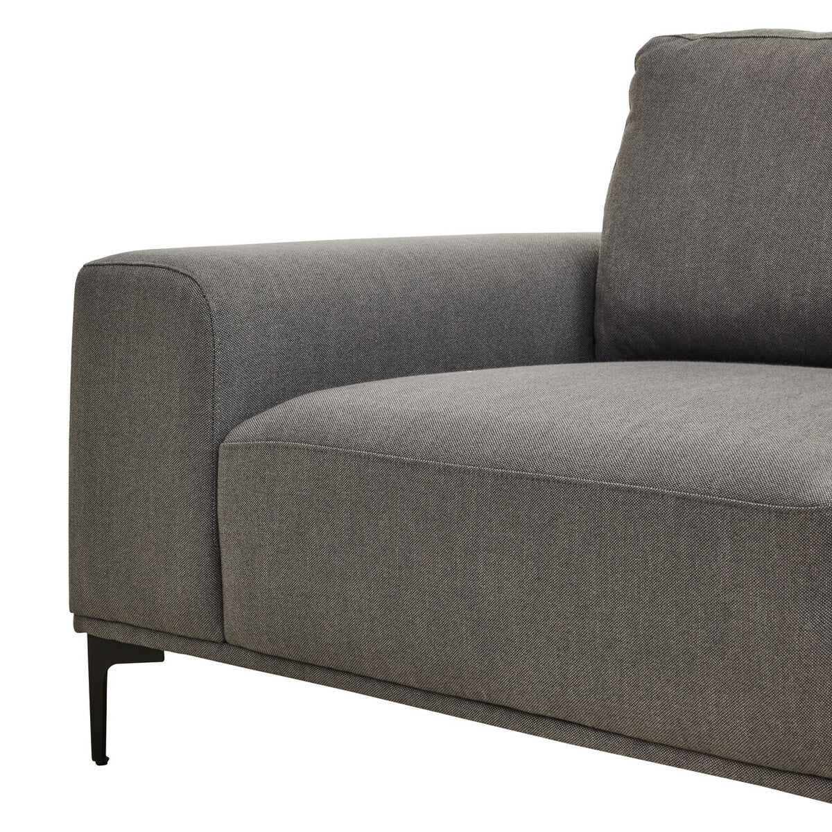 Toulon 3 Seat Grey Fabric Right Chaise Sofa