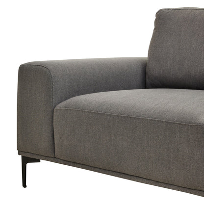 Toulon 3 Seat Grey Fabric Right Chaise Sofa