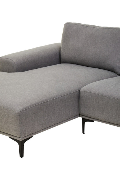 Toulon 3 Seat Grey Fabric Left Chaise Sofa