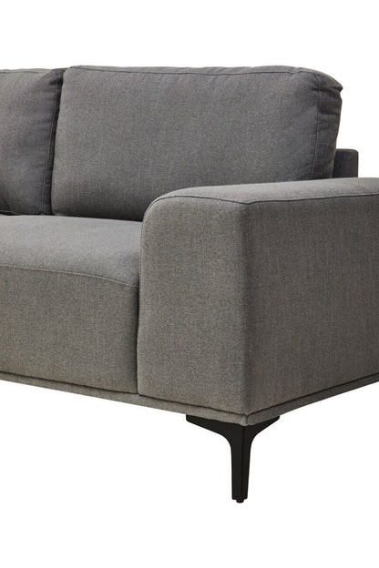 Toulon 3 Seat Grey Fabric Left Chaise Sofa