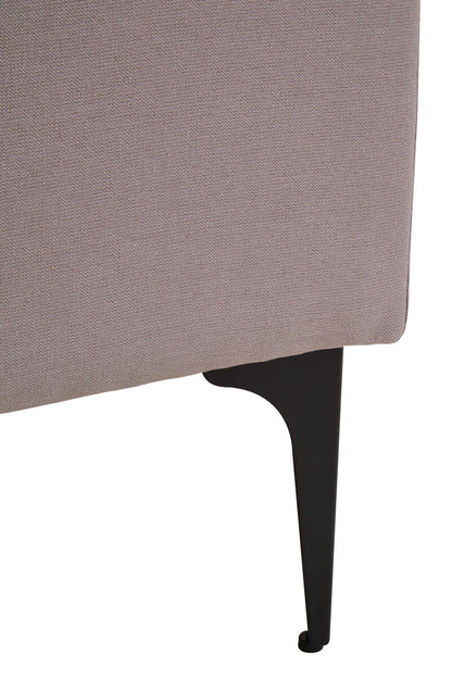 Troyes Grey Three Seat Right Chaise Sofa