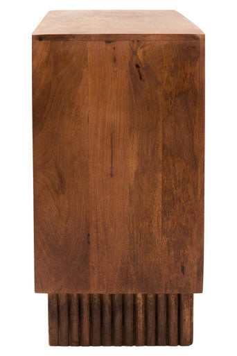 Sangar Two Door Mango Wood Carved Design Sideboard