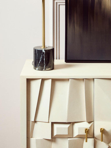 Sita Four Door Mango Wood Abstract Design Sideboard