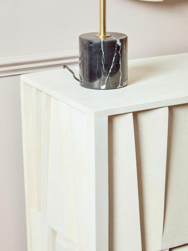 Sita Two Door Mango Wood Abstract Design Cabinet