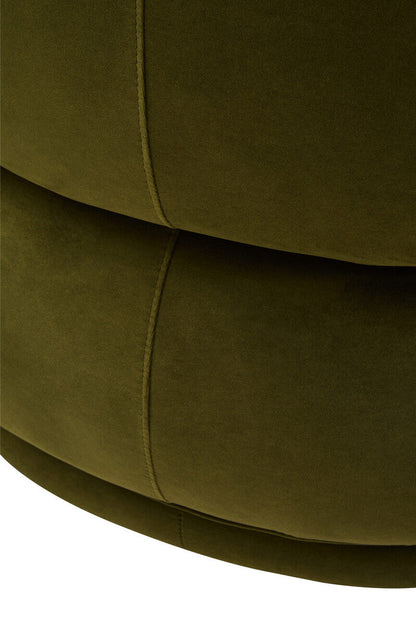 Darla Curve Forest Green Velvet Chair