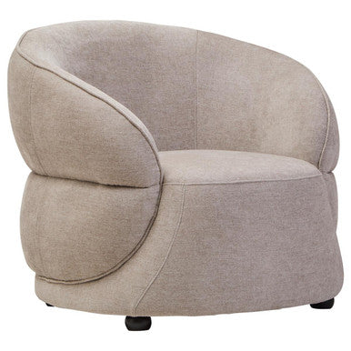 Daphne Curve Chenille Effect Taupe Chair