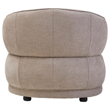 Daphne Curve Chenille Effect Taupe Chair