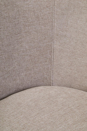 Daphne Curve Chenille Effect Taupe Chair
