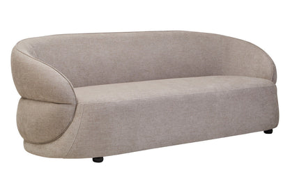 Daphne Curve Chenille Effect Taupe Three Seater Sofa