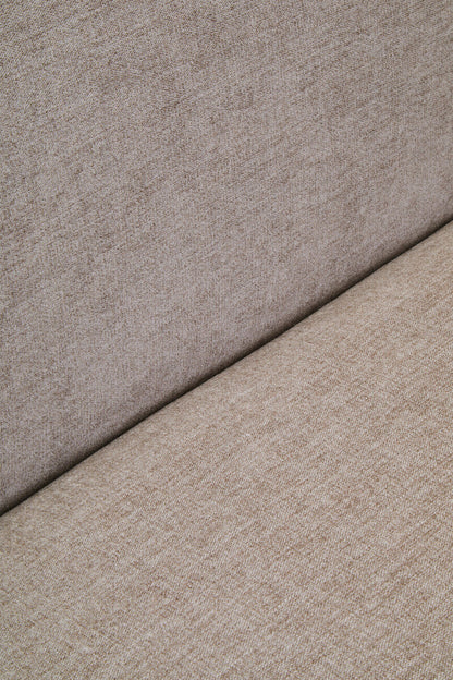 Daphne Curve Chenille Effect Taupe Three Seater Sofa