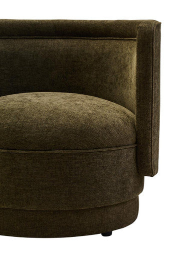 Drake Chenille Effect Curve Forrest Green Chair