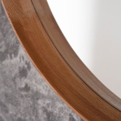 Gallery Keaton Oak round Mirror, 100Cm