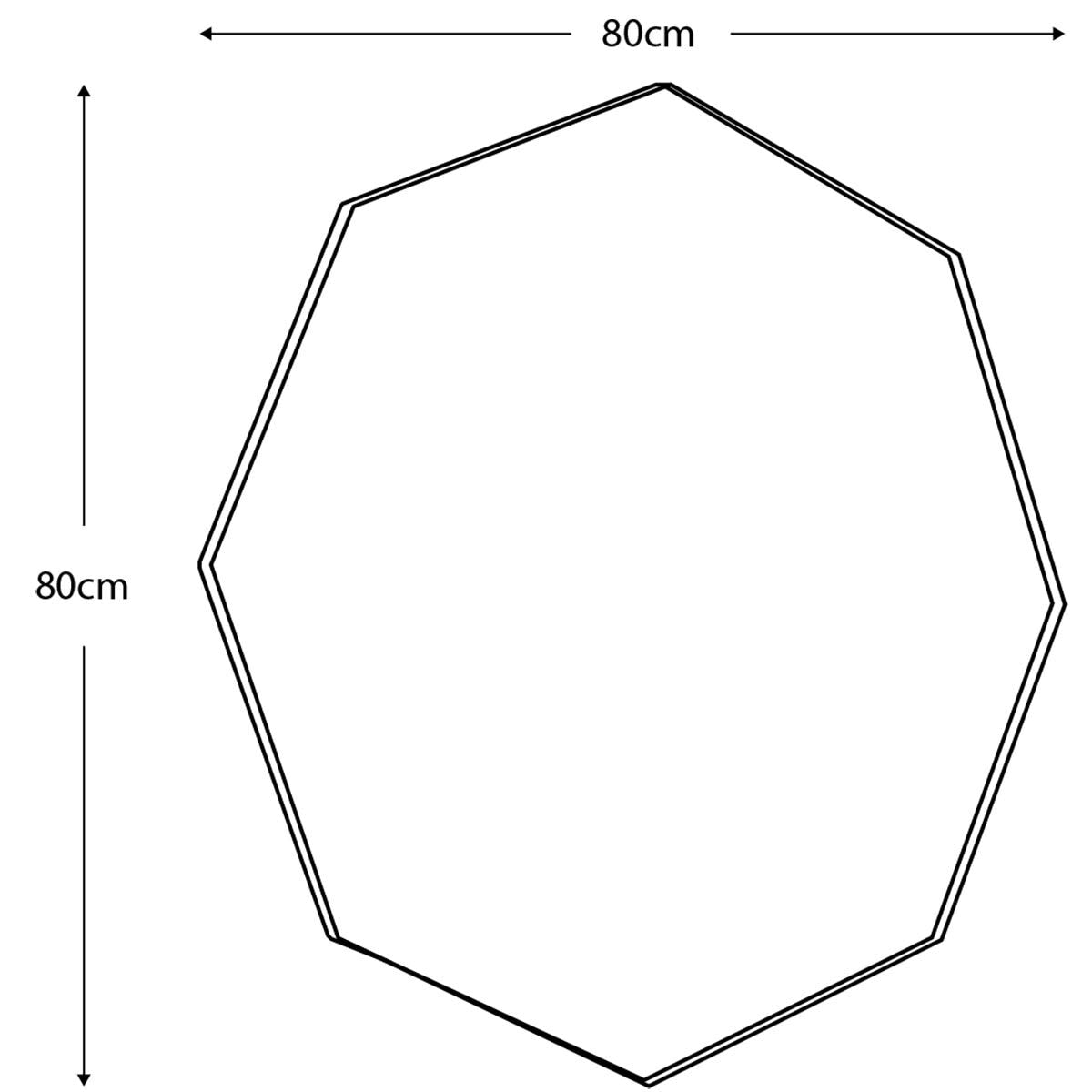 Gallery Bowie Champagne Octagon Mirror, 80Cm